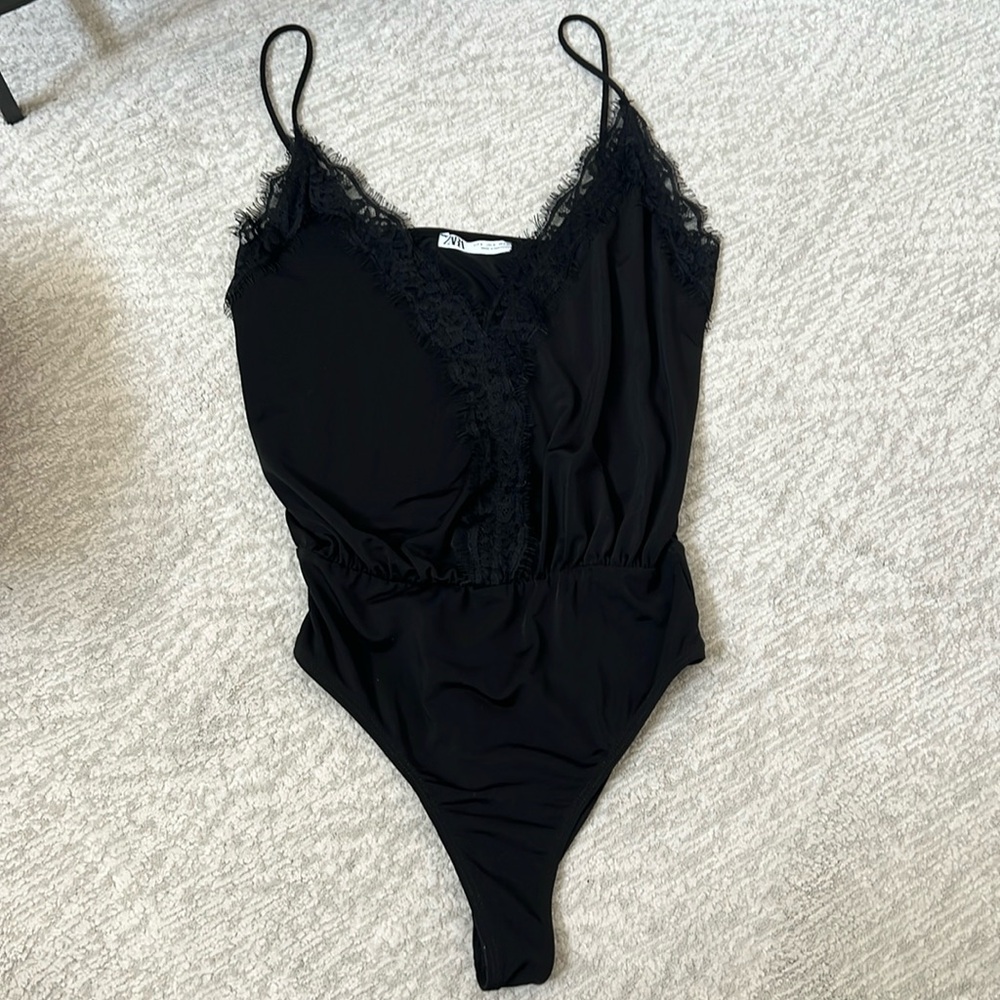 Black lace bodysuit